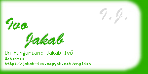 ivo jakab business card